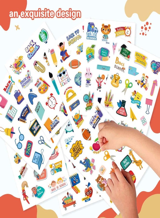 DUJAA Welcome Back to School Stickers, 387PCS First Day of School Party Favors Decorations, Happy Back to School Labels, Motivational Stickers for Kids Teacher Reward School Classroom Supplies Gifts - Image 4